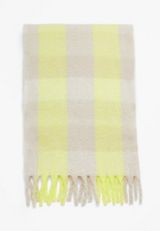 Citron Plaid Blanket Scarf, C1524, small