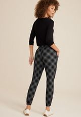 Cloud Stretch Plaid High Rise Jogger, C1755, small