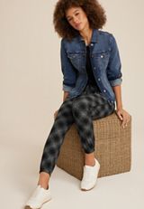 Cloud Stretch Plaid High Rise Jogger, C1755, small