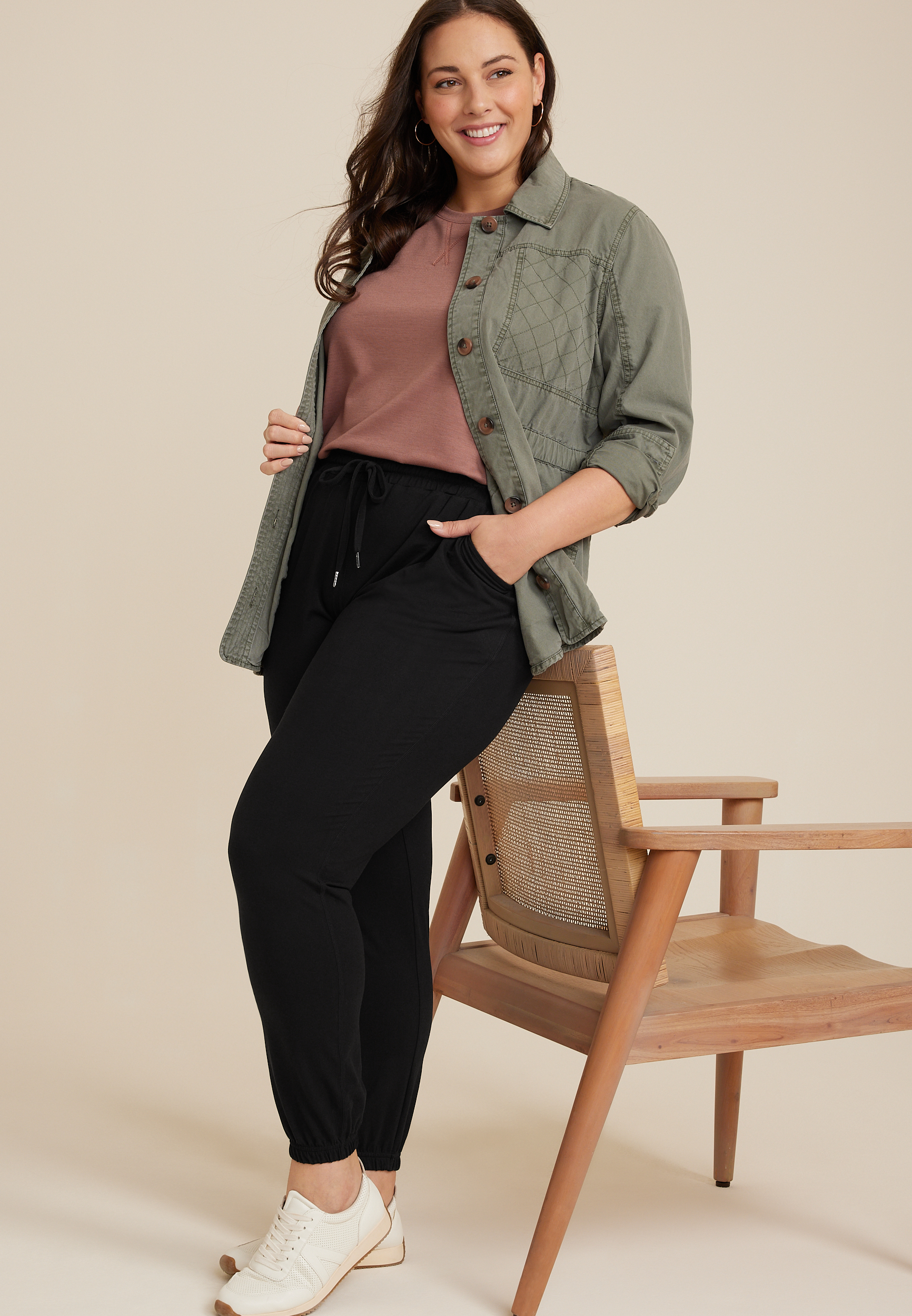 Plus Size Cloud Stretch High Rise Jogger, C106, large