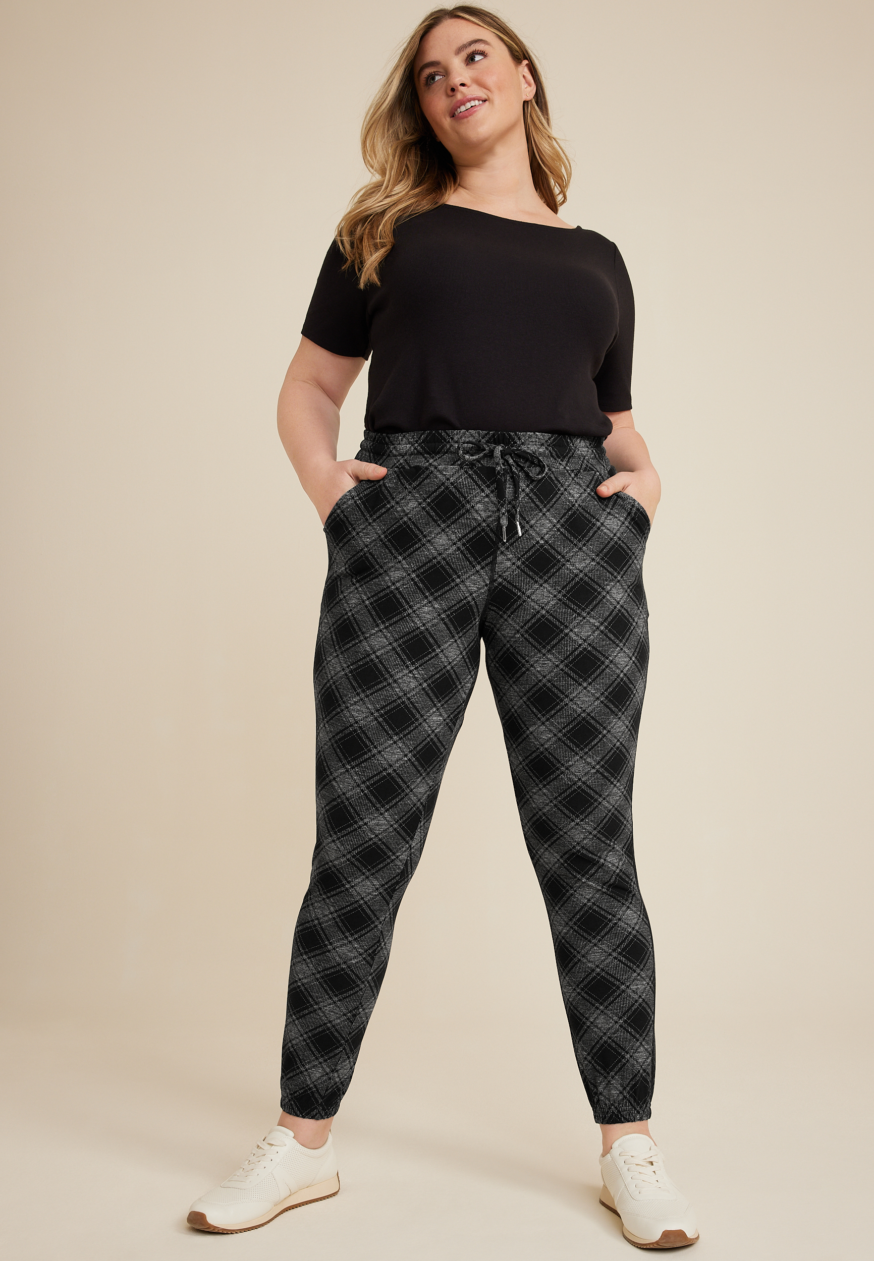 Plus Size High Waisted Joggers