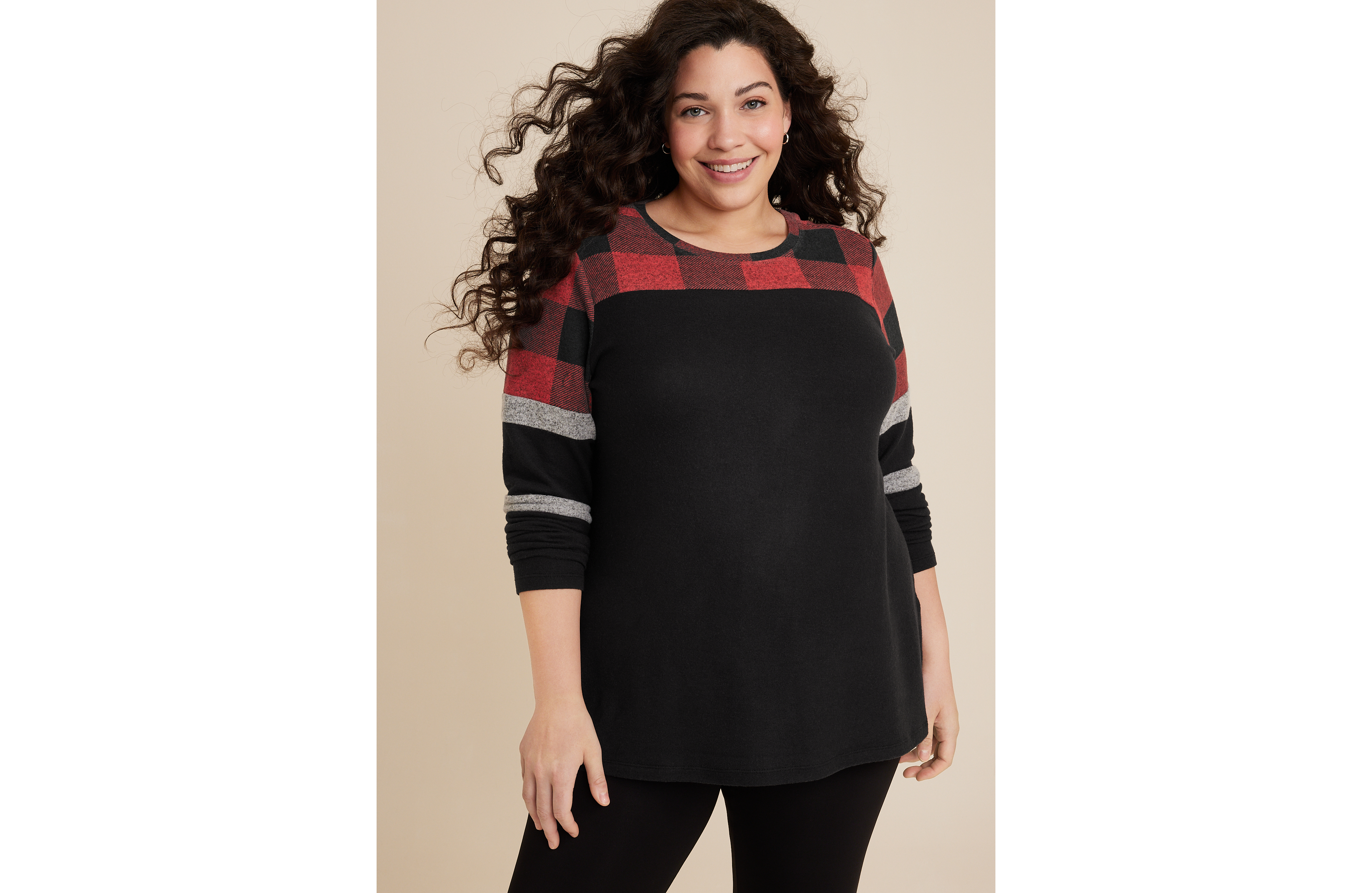Plus Size Heritage Buffalo Plaid Mixer Tee