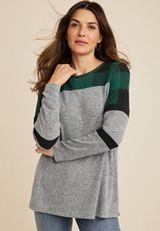 Heritage Buffalo Plaid Mixer Tee, C3409, small