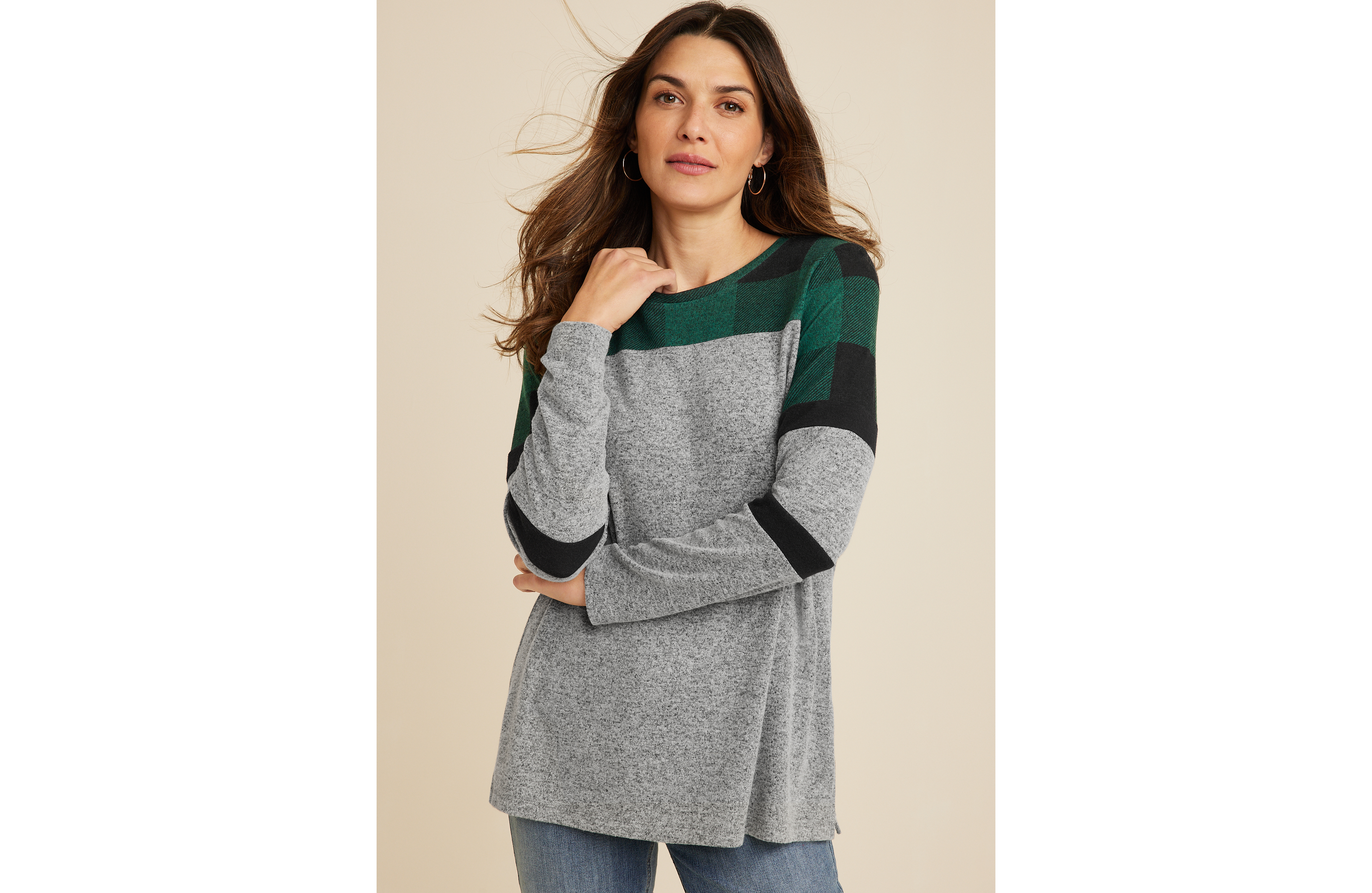 Heritage Buffalo Plaid Mixer Tee