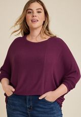 Plus Size 24/7 Dakota Dolman Top, C395, small