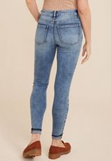 Everflex&trade; Super Skinny Mid Rise Cuffed Ankle Jean, C2806, small