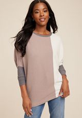 24/7 Dakota Colorblock Dolman Top, C1084, small