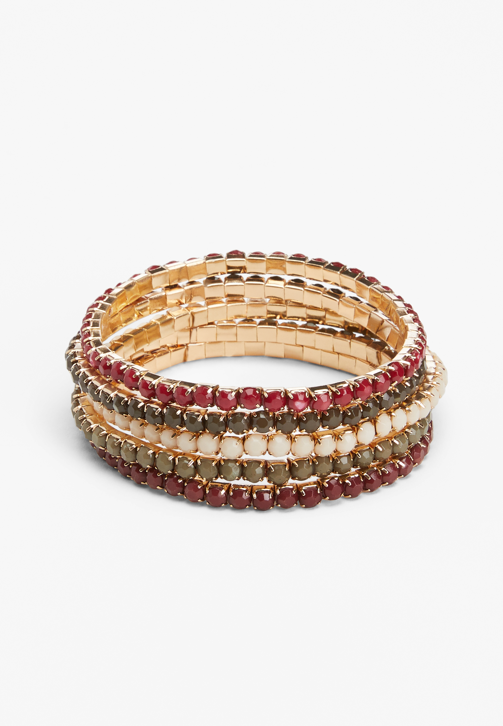 Multicolor Rhinestone Stretch Bracelet Set | maurices