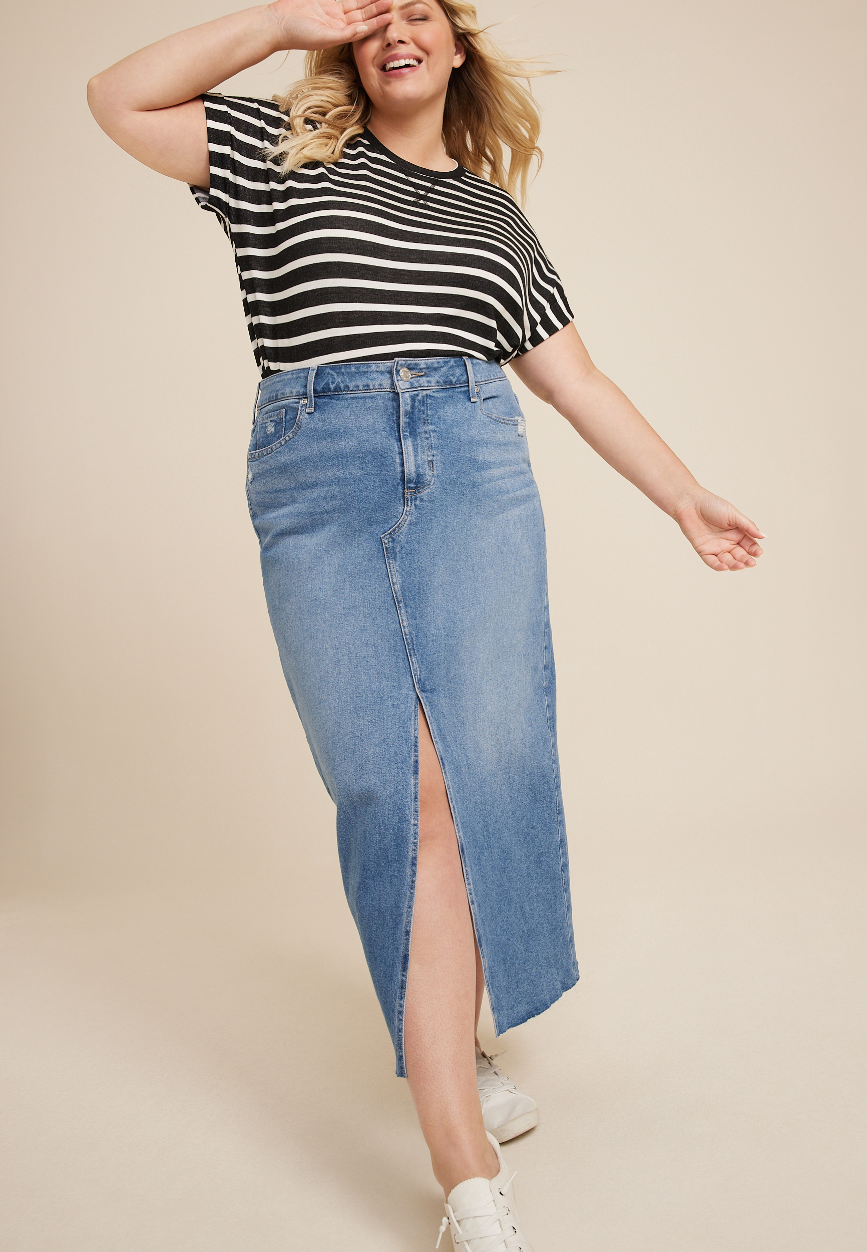 sale cheap online store Whessler Split Back Denim Maxi SkirtSize 4 NEW