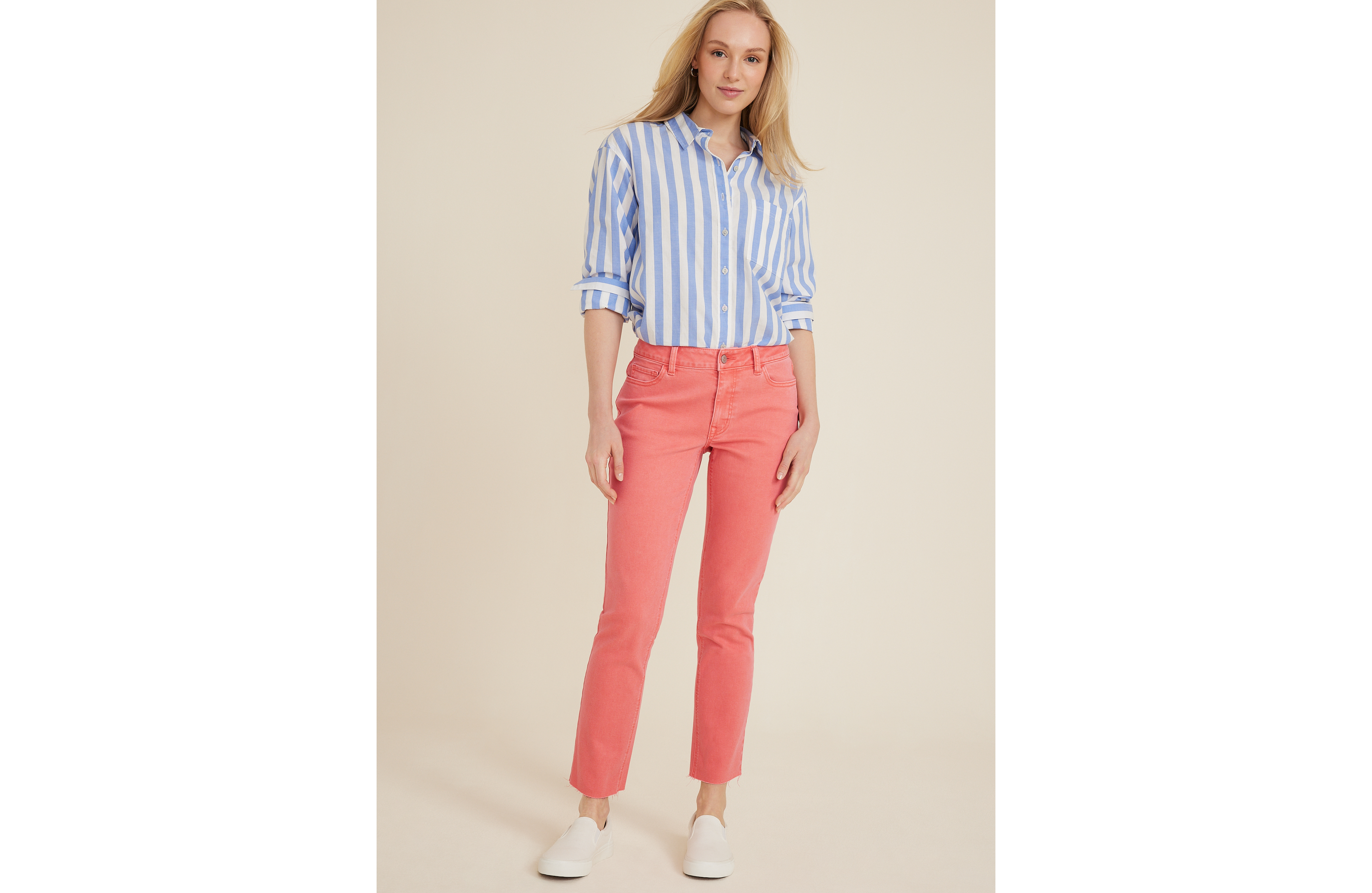 m jeans by maurices™ Colored Mid Rise Slim Straight Ankle Jean