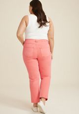 Plus Size m jeans by maurices&trade; Mid Rise Slim Straight Ankle Jean Made With REPREVE&trade;, CORAL, small