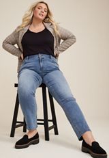 Plus Size m jeans by maurices&trade; Classic Mid Rise Slim Straight Jean, MEDIUM SANDBLAST, small