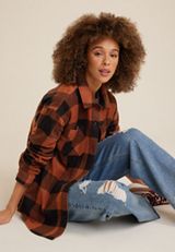 Wilder Buffalo Plaid Fleece Shacket, C493, small