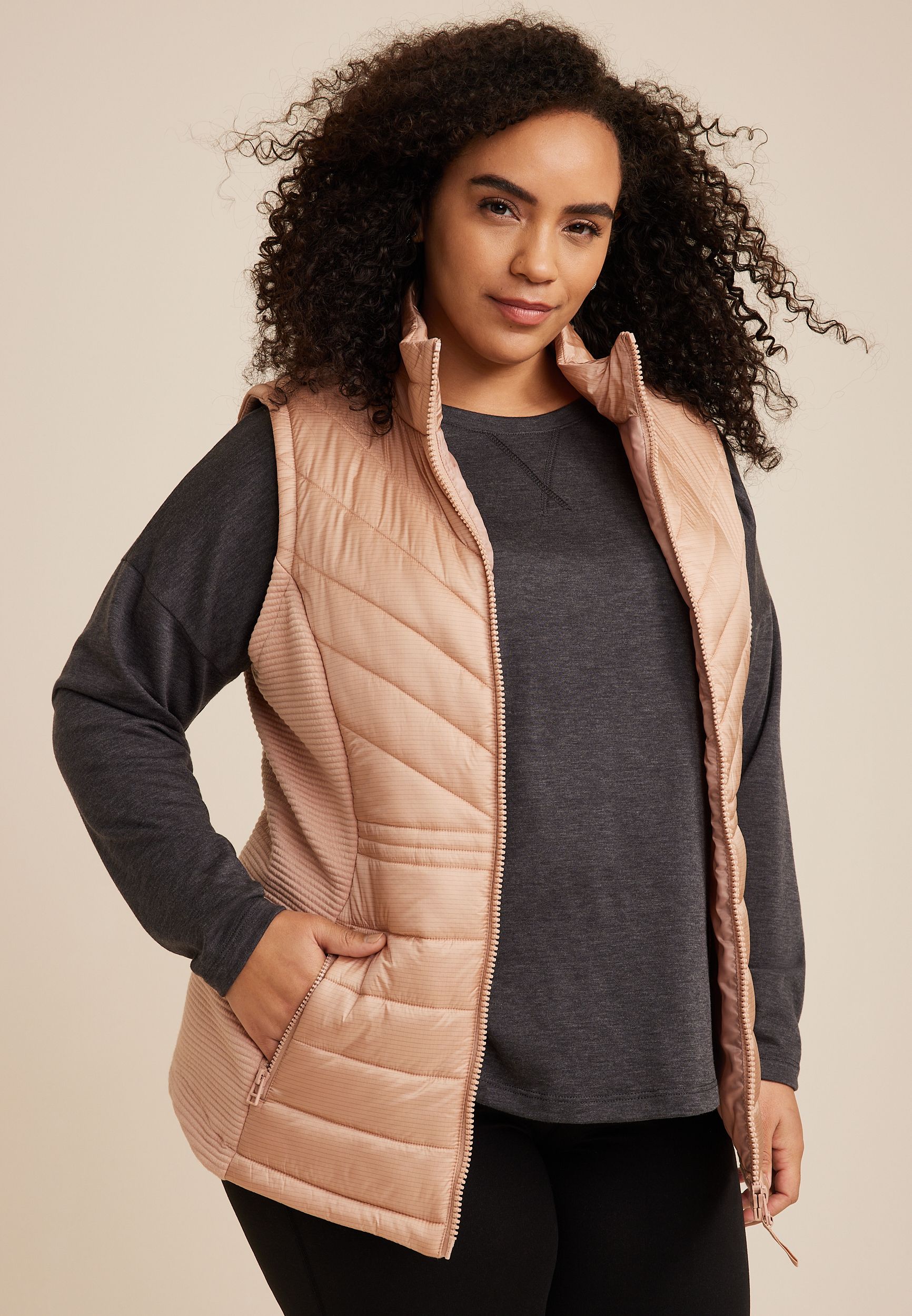 Plus size shearling on sale vest