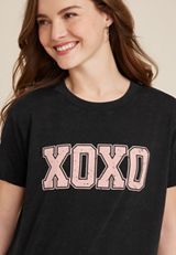 XOXO Graphic Tee, BLACK, small