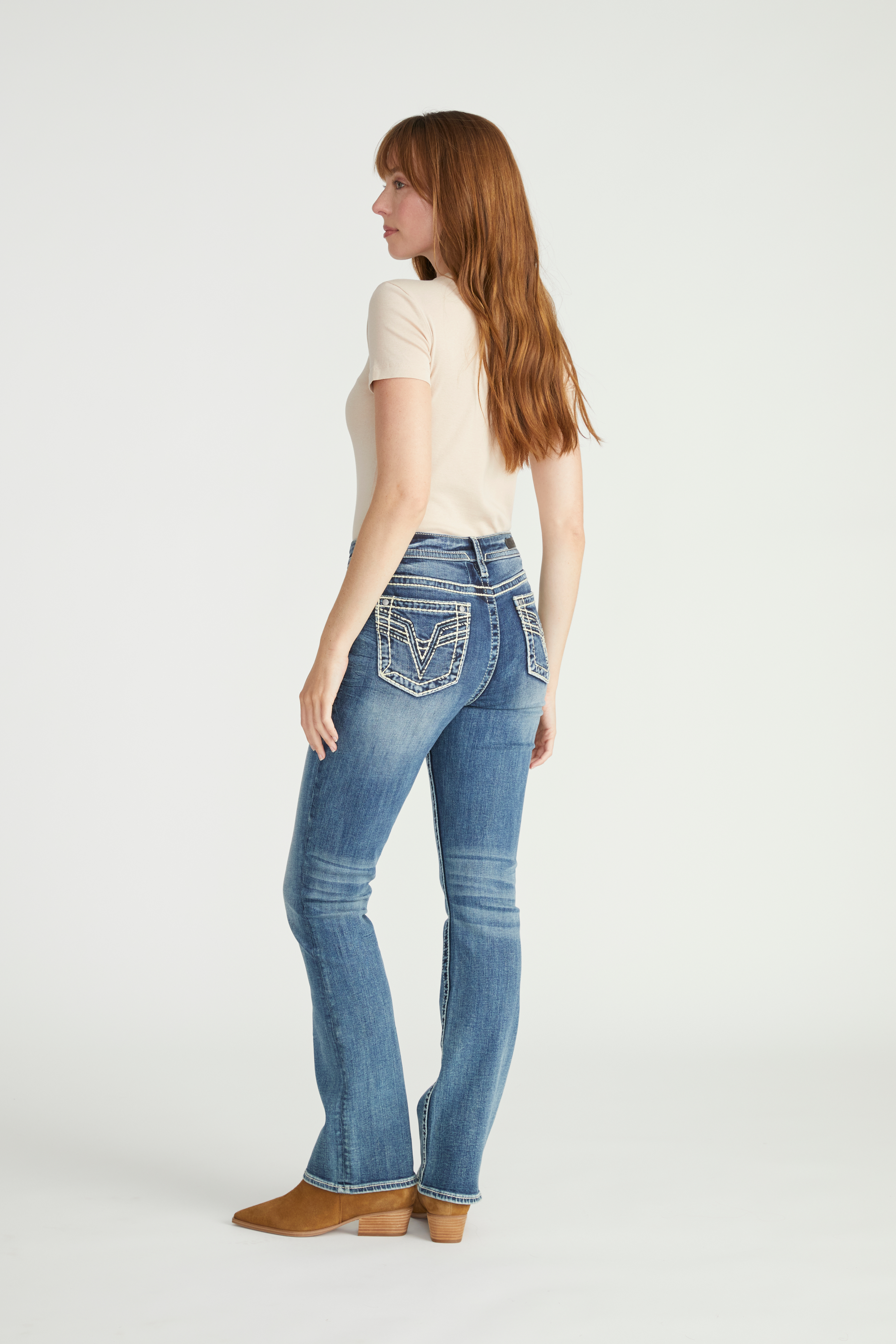 Vigoss&reg; Heritage Mid Rise Bootcut Jean, C3337, large