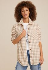 Wilder Checkered Fleece Shacket, C3986, small