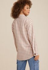 Wilder Checkered Fleece Shacket, C3986, small
