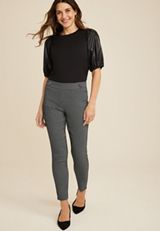 Bengaline Geo Sparkle Mid Rise Skinny Dress Pant, C1756, small