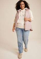 Plus Size Floral Embroidered Hoodie, C3348, small