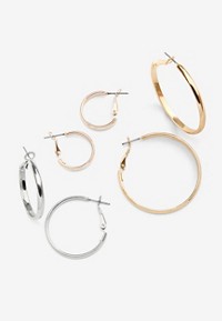 Gold Link Hoops Earrings