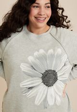 Plus Size Sunflower Sweatshirt, C3348, small