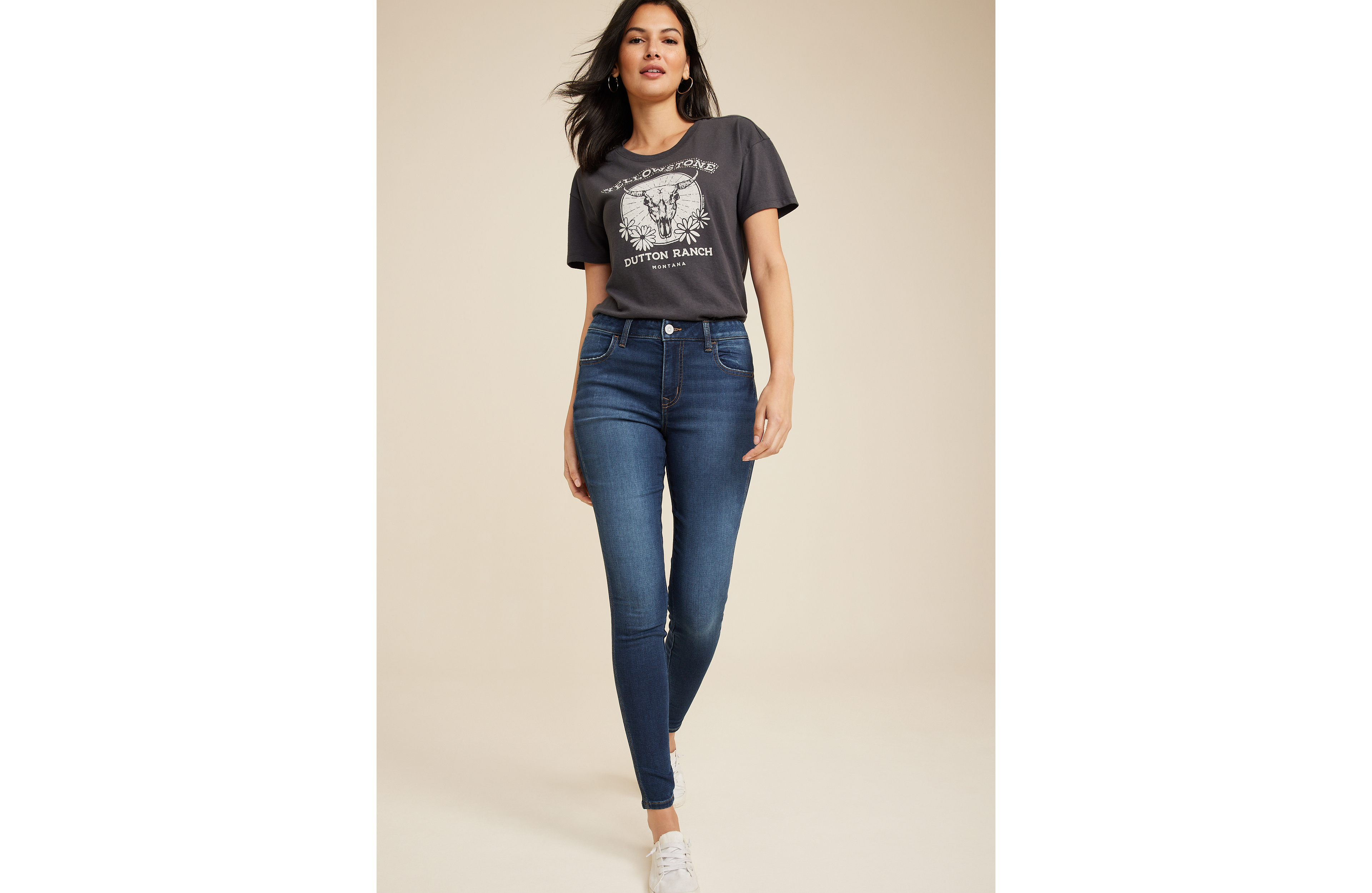 m jeans by maurices™ Supersoft Dark High Rise Super Skinny Jean