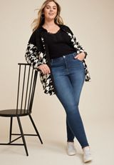 Plus Size m jeans by maurices&trade; Supersoft Dark High Rise Super Skinny Jean, C258, small