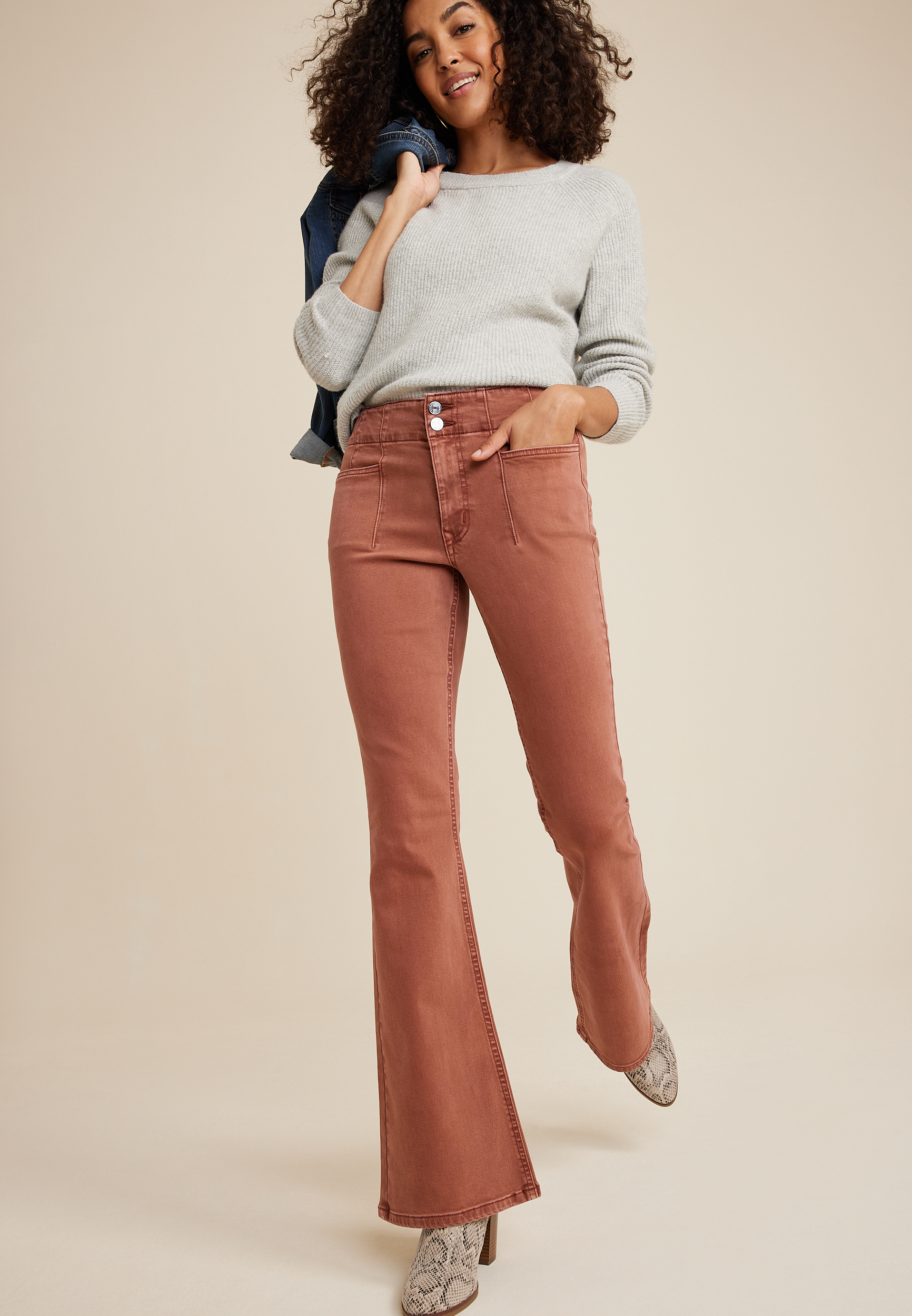 m jeans by maurices&trade; Sculptress High Rise Flare Jean, C200, large