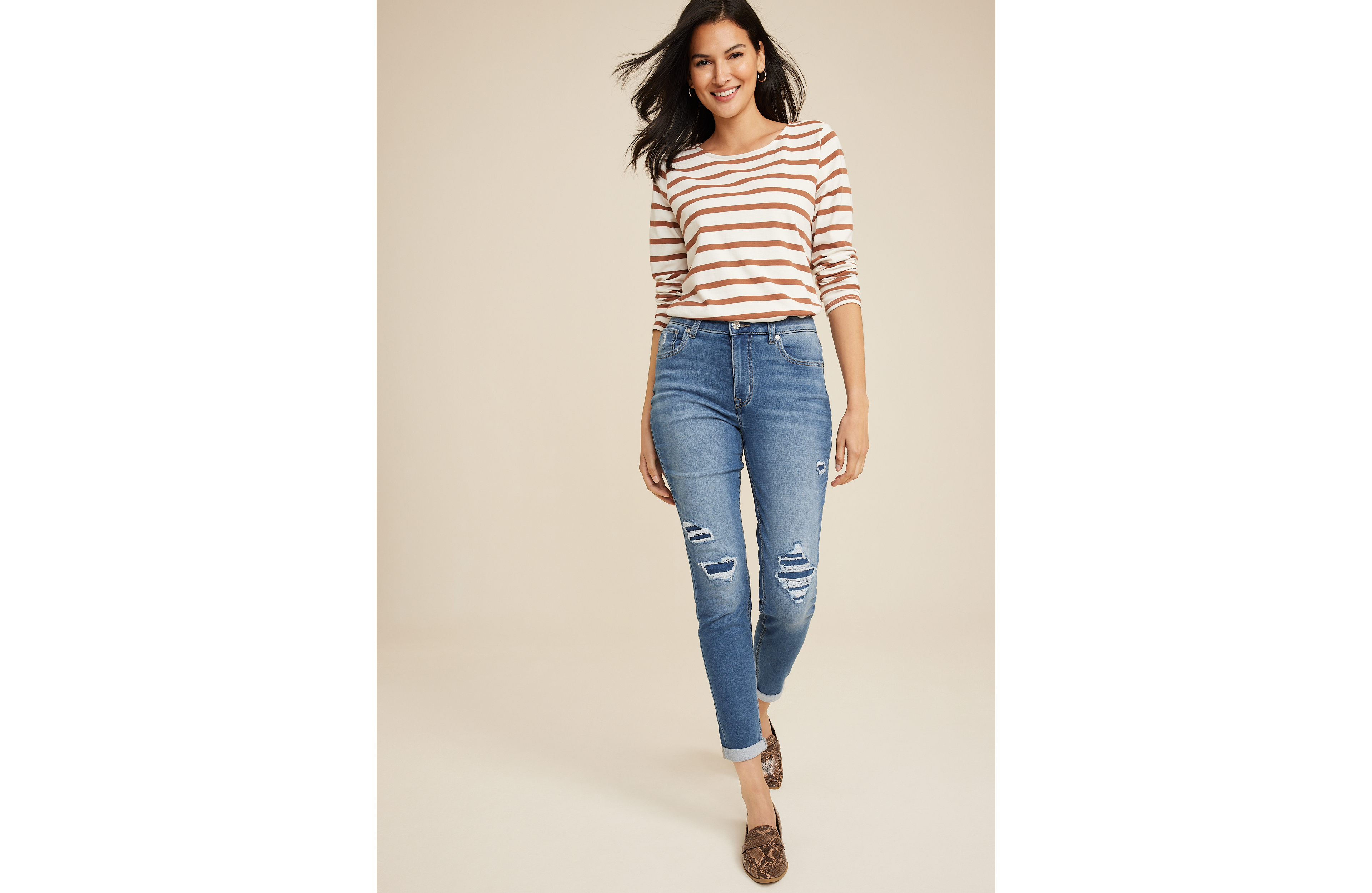 m jeans by maurices™ Supersoft 90s High Rise Taper Ankle Jean