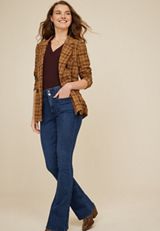 m jeans by maurices&trade; Cool Comfort Sculptress High Rise Curvy Flare Jean, DARK SANDBLAST, small