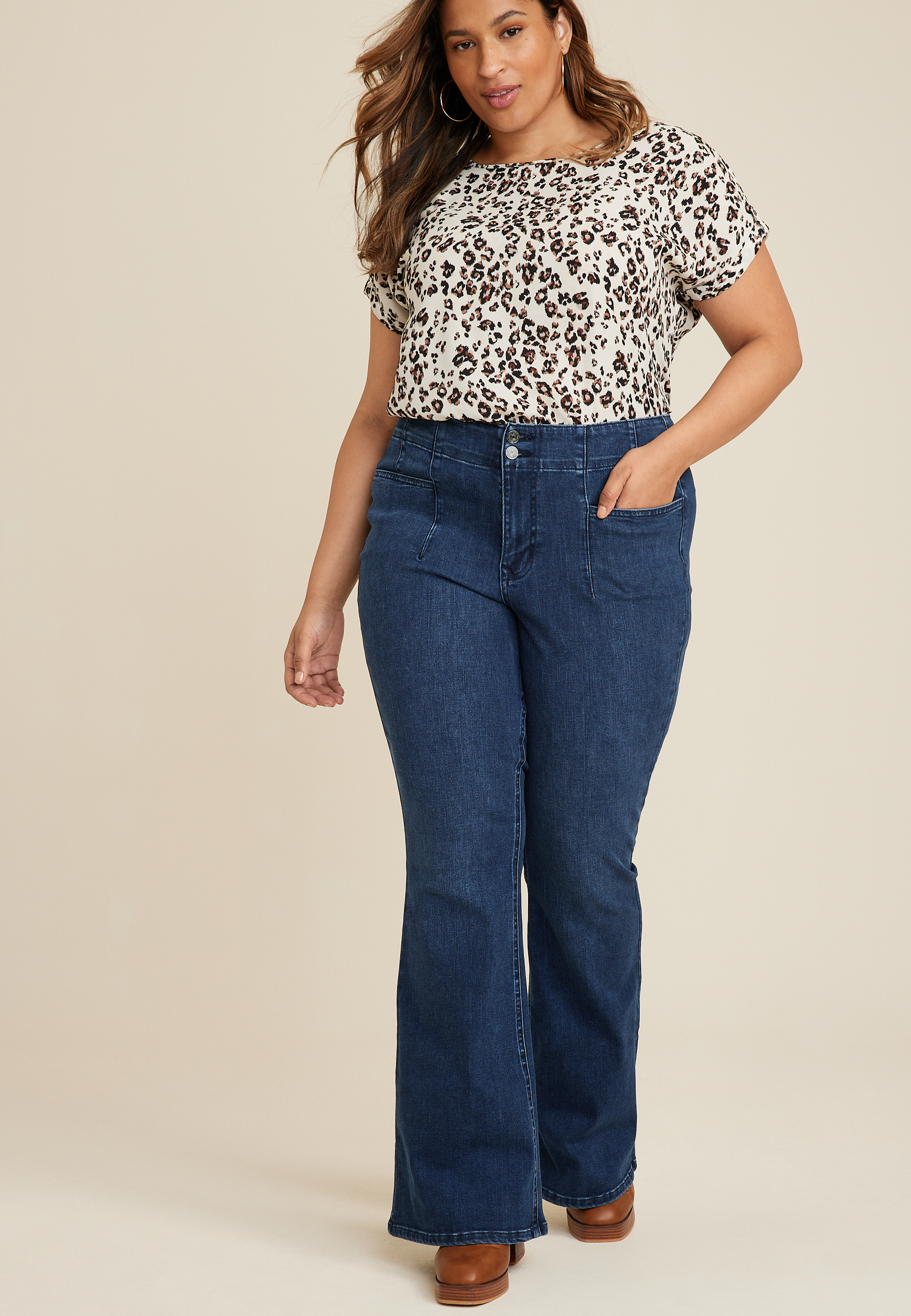 Plus Size m jeans by maurices™ Classic Mid Rise Straight Cropped Jean