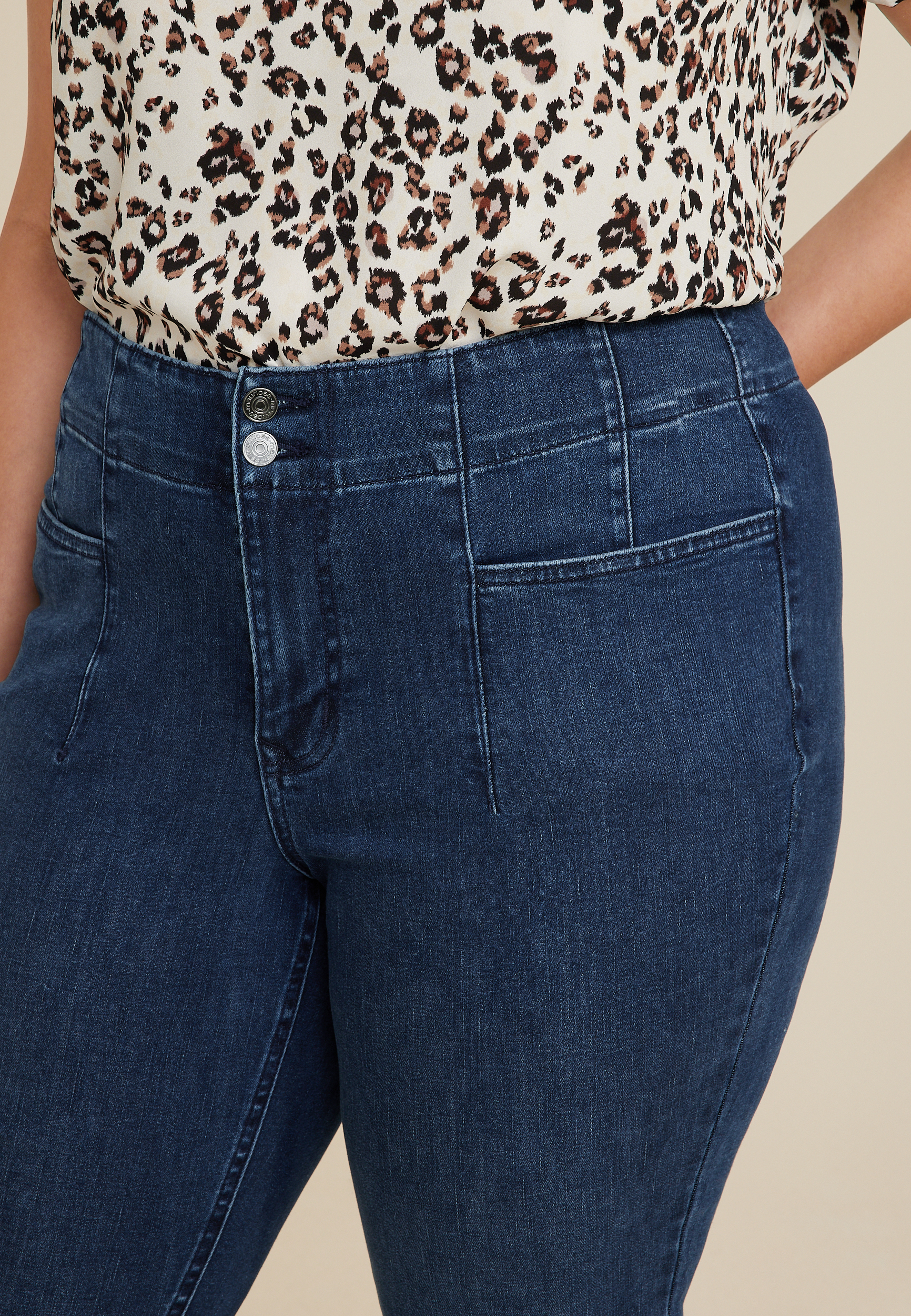 Plus Size m jeans by maurices&trade; Cool Comfort Sculptress High Rise Curvy Flare Jean, C258, large