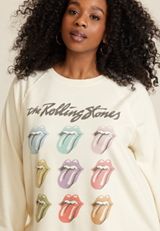 Plus Size Rolling Stones Relaxed Fit Sweatshirt, C9184, small