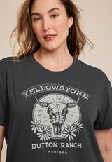 Plus Size Yellowstone Graphic Tee, PHANTOM BLACK, small