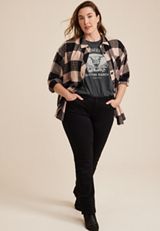 Plus Size Yellowstone Graphic Tee, PHANTOM BLACK, small