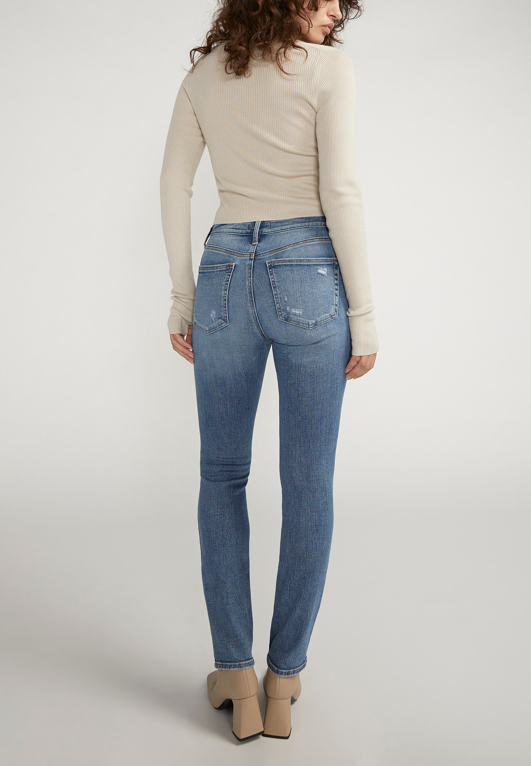 Silver Jeans Co.&reg; Most Wanted Mid Rise Button Fly Straight Jean, C3337, large