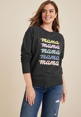 Mama Sweatshirt, CHARCOAL, small