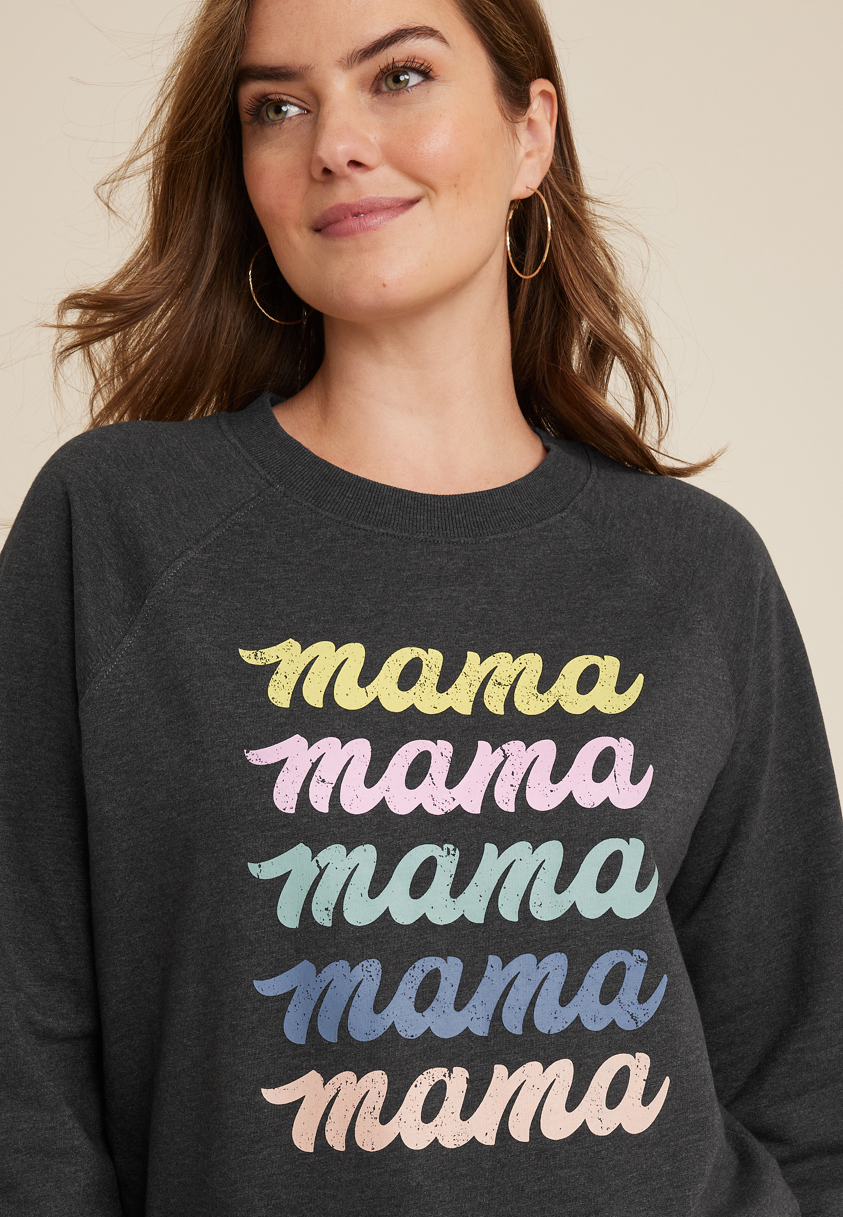 Mama Sweatshirt, CHARCOAL, large