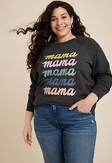 Plus Size Mama Sweatshirt, C125, small