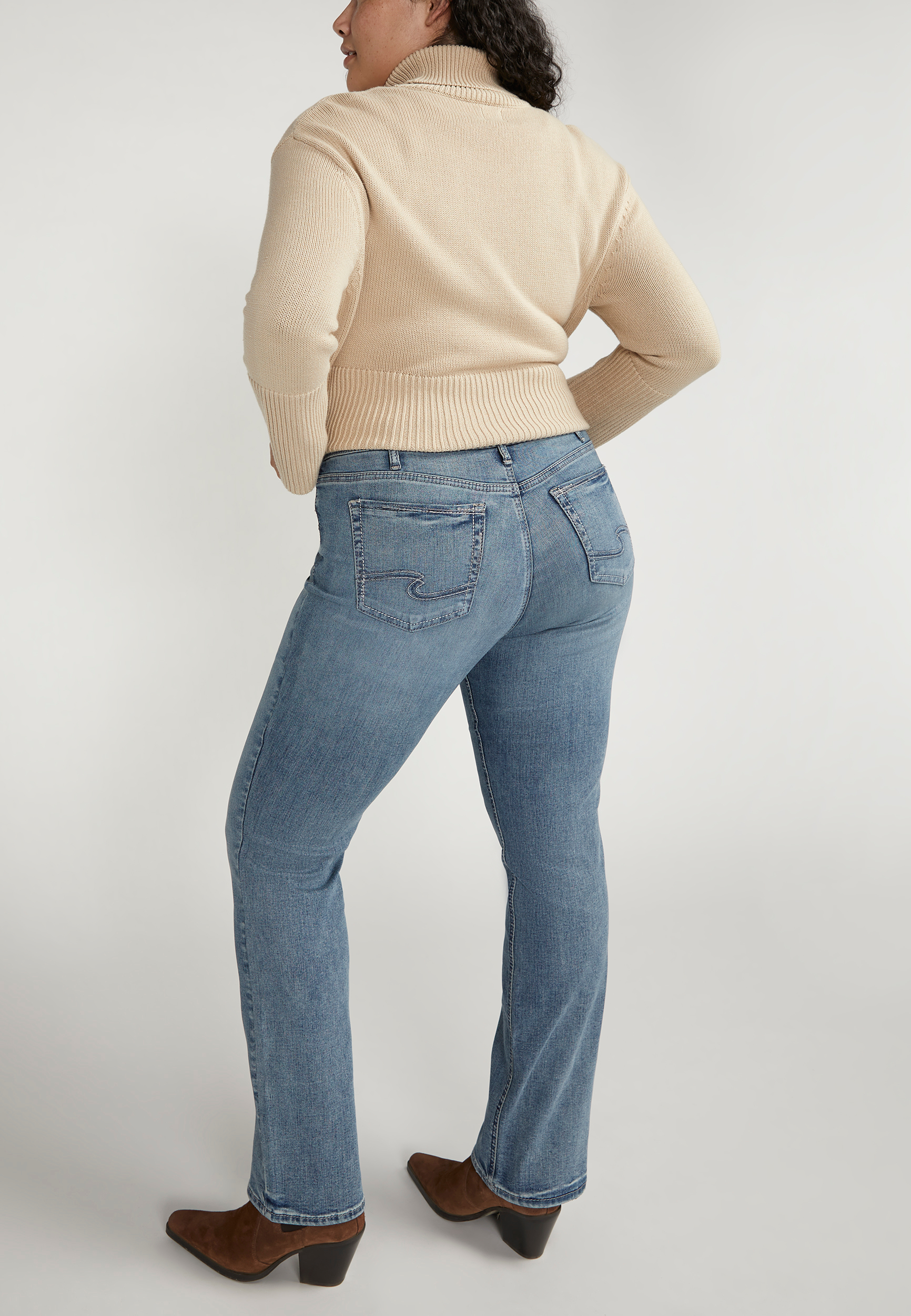 Plus Size Silver Jeans Co.&reg; Suki Slim Boot Curvy Mid Rise Jean, C3337, large