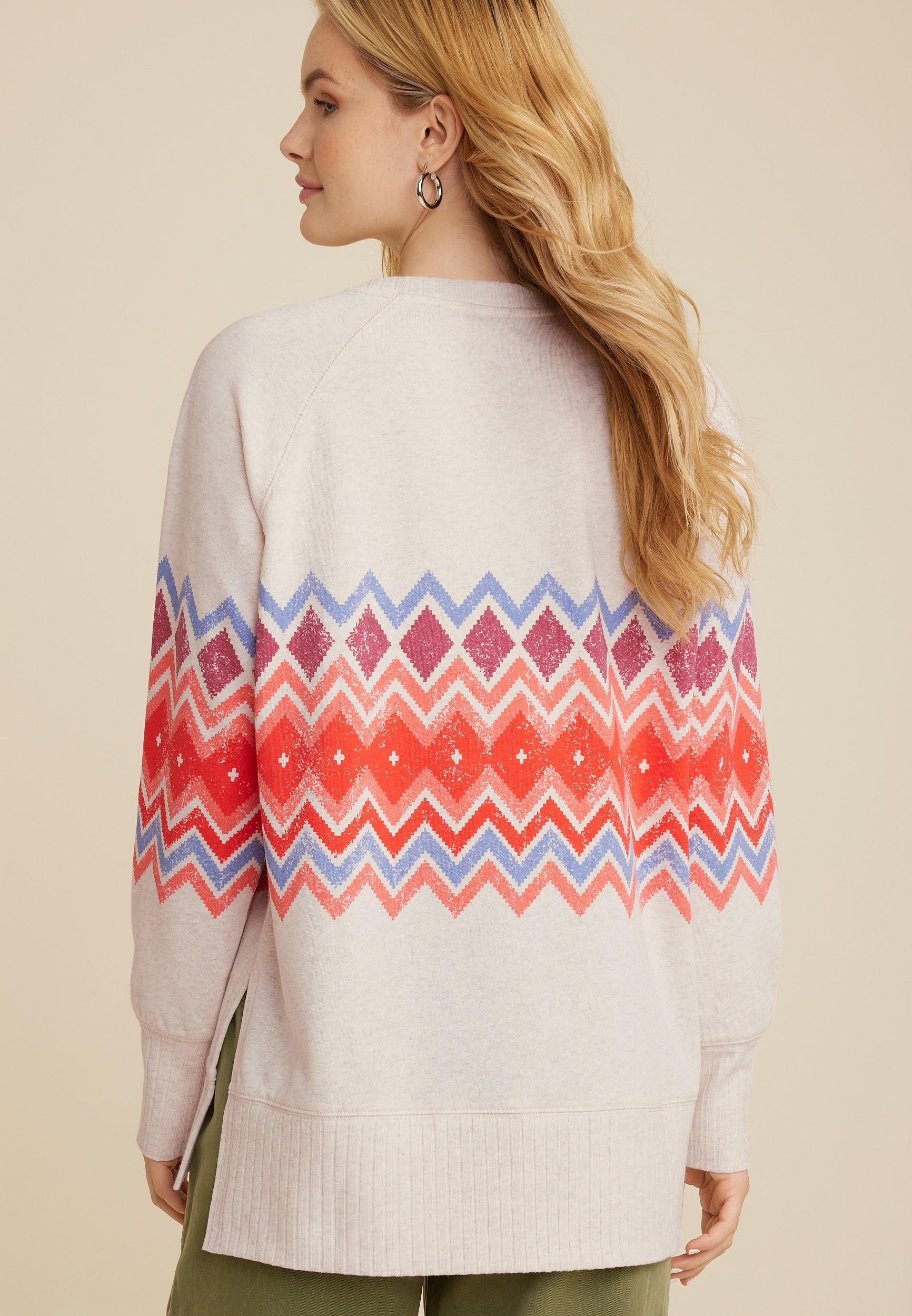 Willowsoft Fair Isle Sweatshirt, C2445, large