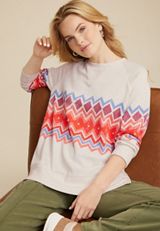 Willowsoft Fair Isle Sweatshirt, C2445, small