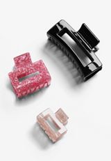 3 Pack Variety Claw Hair Clips, PINK COMBO, small