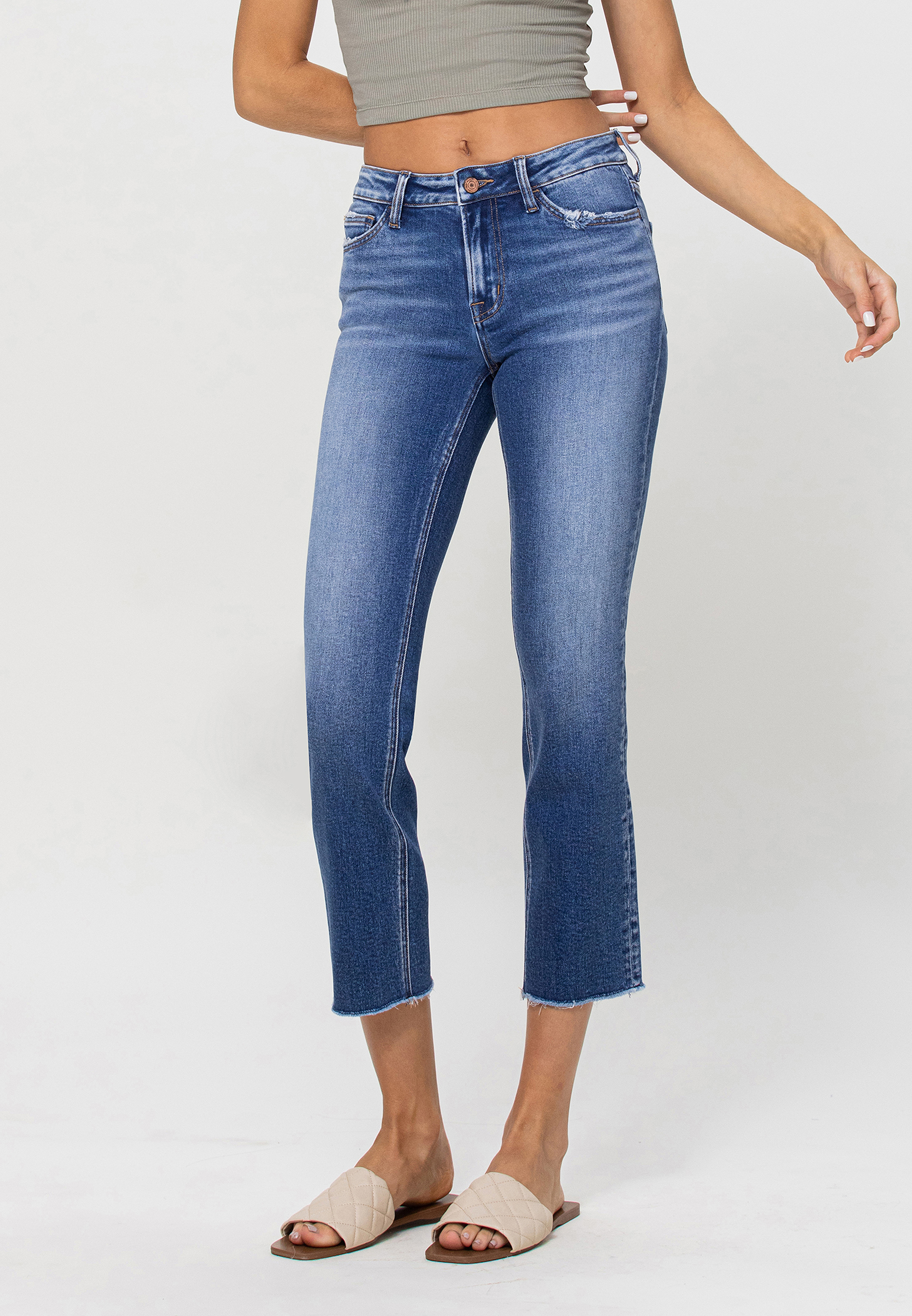 Vervet&trade; Mid Rise Straight Ankle Jean, C258, large