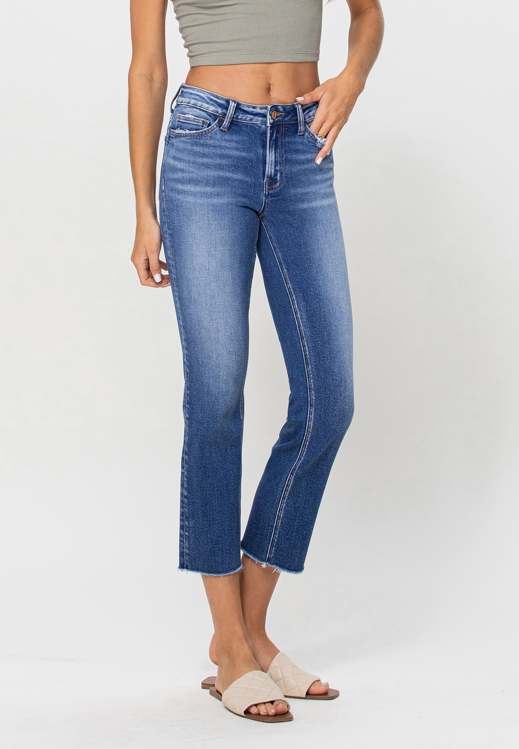 Vervet&trade; Mid Rise Straight Ankle Jean, C258, large