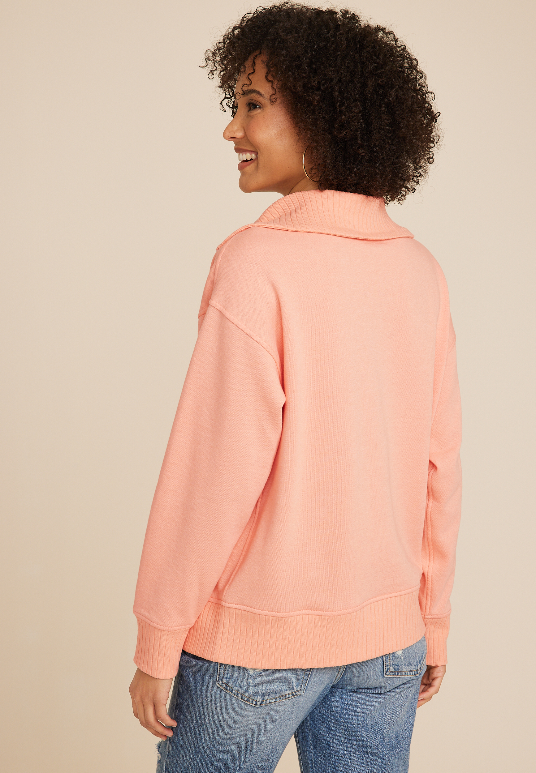 Willowsoft Collared Sweatshirt, C7968, large