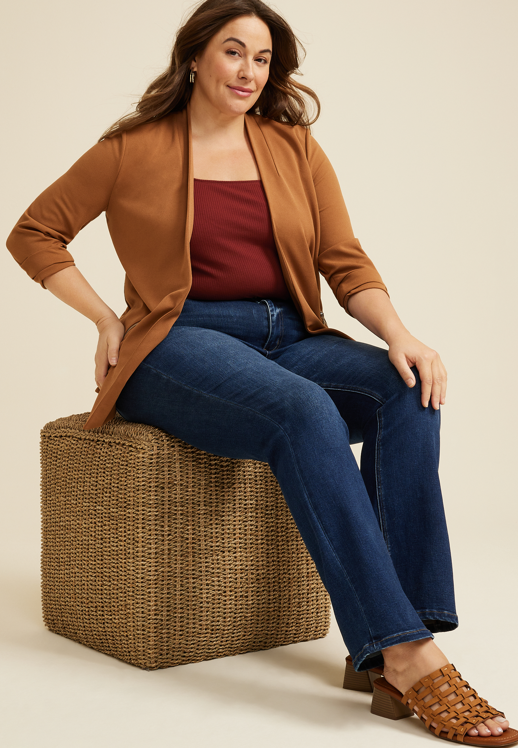 Plus Size VERVET&trade; Bootcut High Rise Jean, DARK SANDBLAST, large
