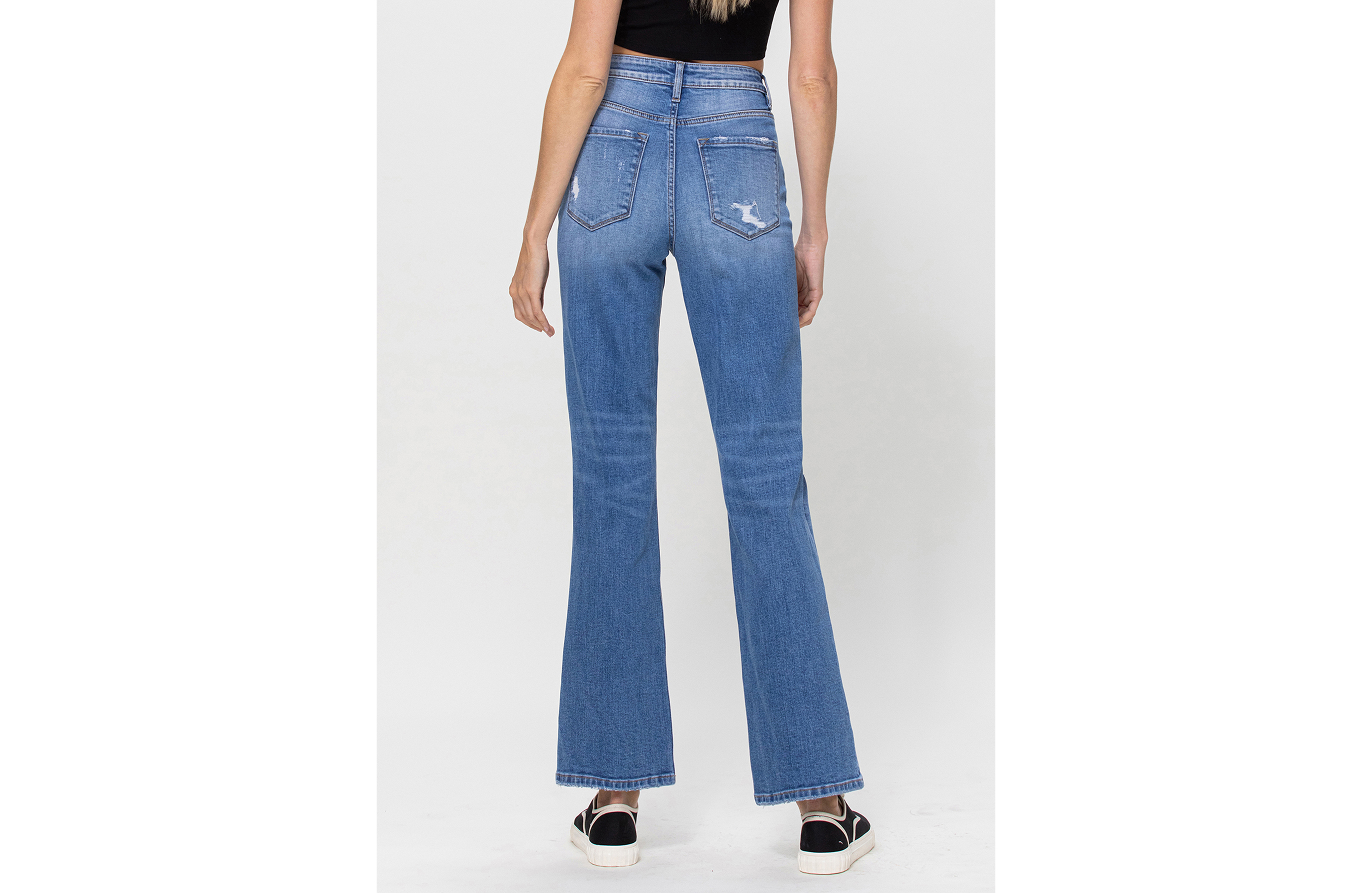 Flying Monkey™ 90s Flare High Rise Ripped Dad Jean