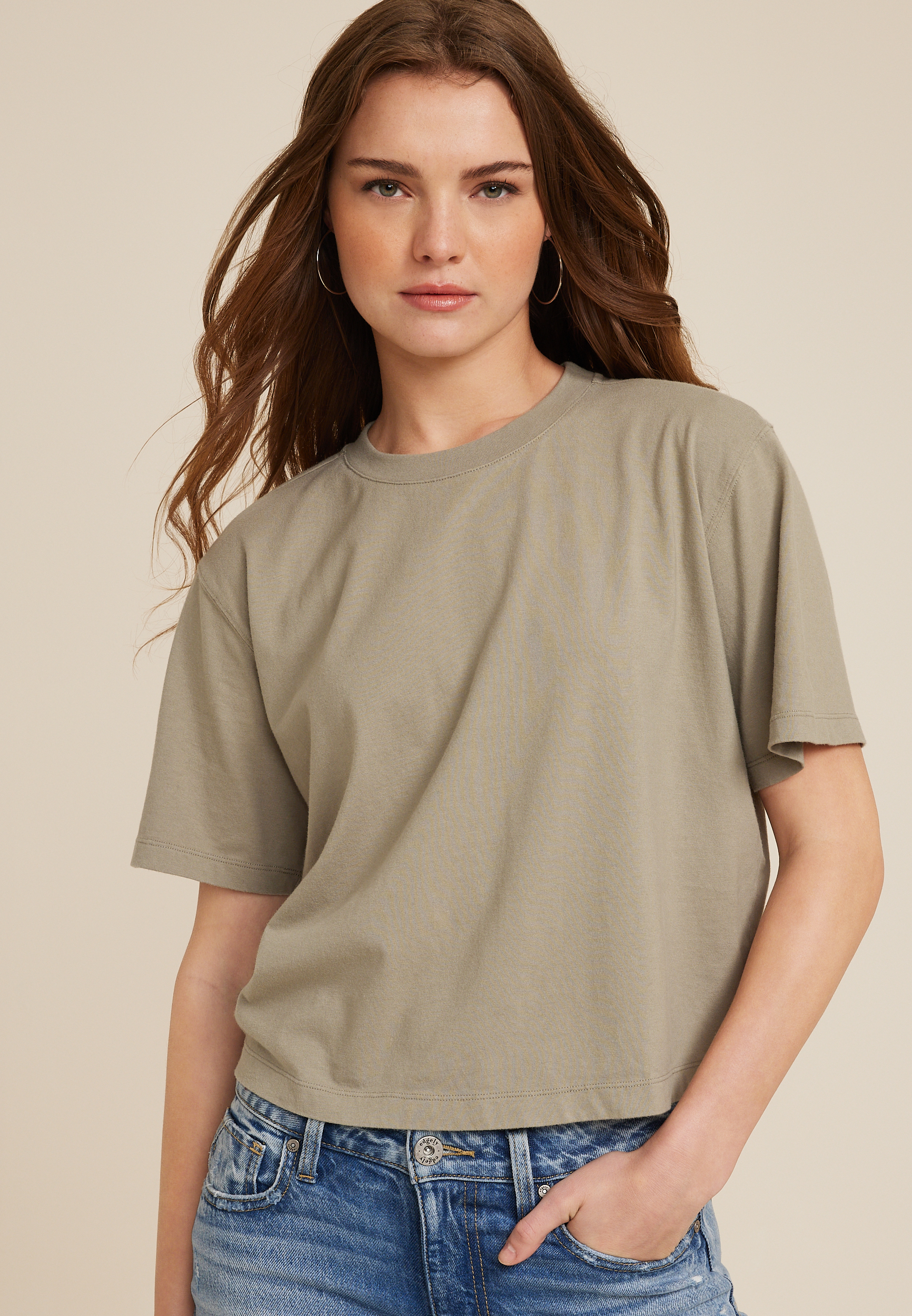 24/7 Boxy Crop Tee | maurices